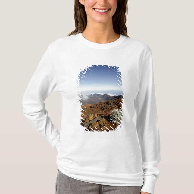 T-shirt Mot d'argent sur la rime du cratère de Haleakala d (Devant)