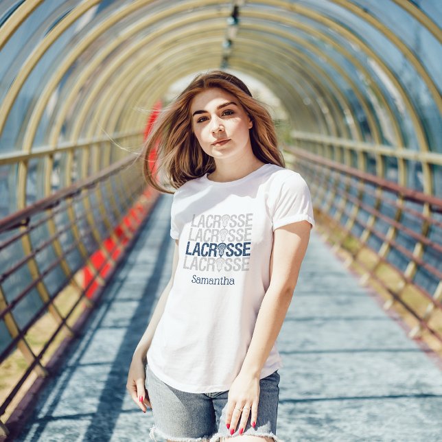 T-shirt Mot de crosse bleu marine (Créateur téléchargé)