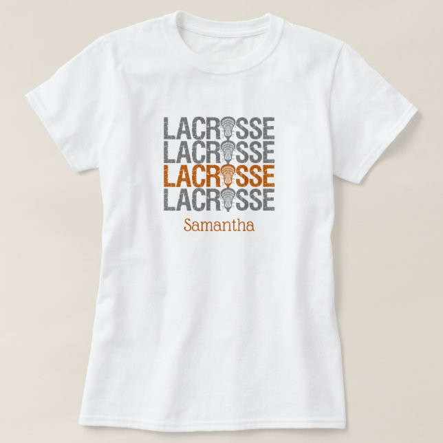 T-shirt Mot de crosse en orange brûlé (Design devant)