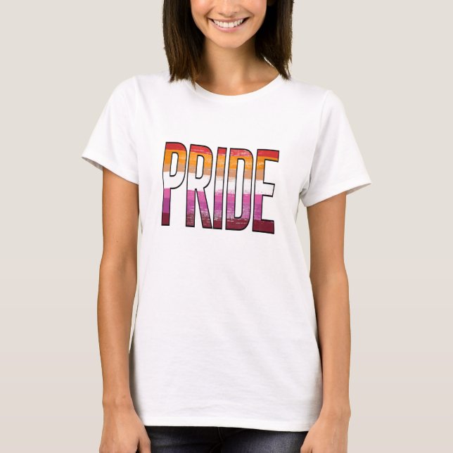 T-shirt Mot de fierté lesbienne (Devant)
