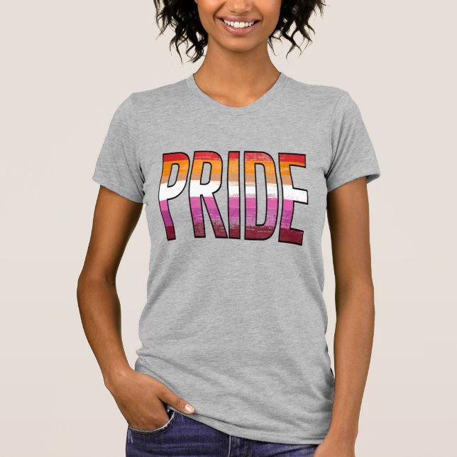 T-shirt Mot de fierté lesbienne (Devant)