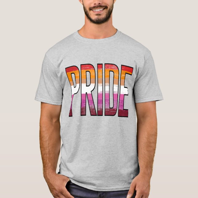 T-shirt Mot de fierté lesbienne (Devant)