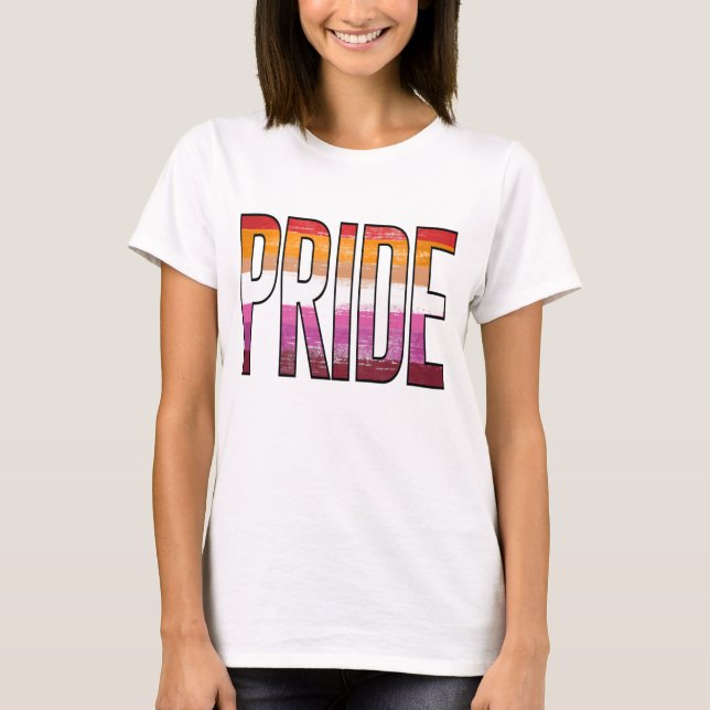 T-shirt Mot de fierté lesbienne (Devant)