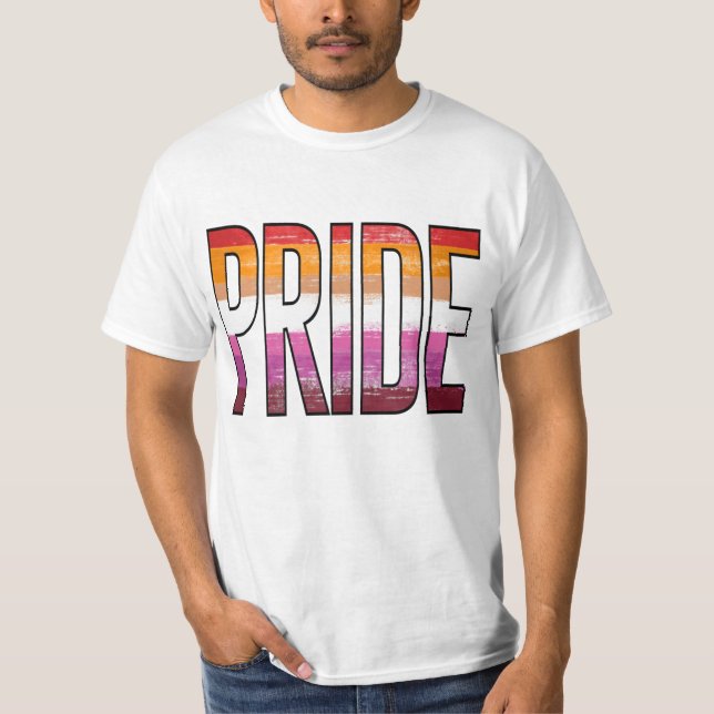 T-shirt Mot de fierté lesbienne (Devant)