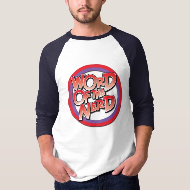 T-shirt Mot de la 3/4 douille de base nerd (Devant)
