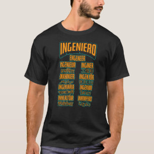 T-shirt Mot de l'ingénieur Langues Génie Mécanique Ci