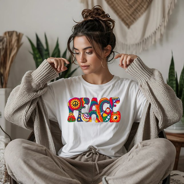 T-shirt Mot de paix rétro (Créateur téléchargé)