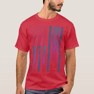 T-shirt Mot de passe de drapeau dégradant