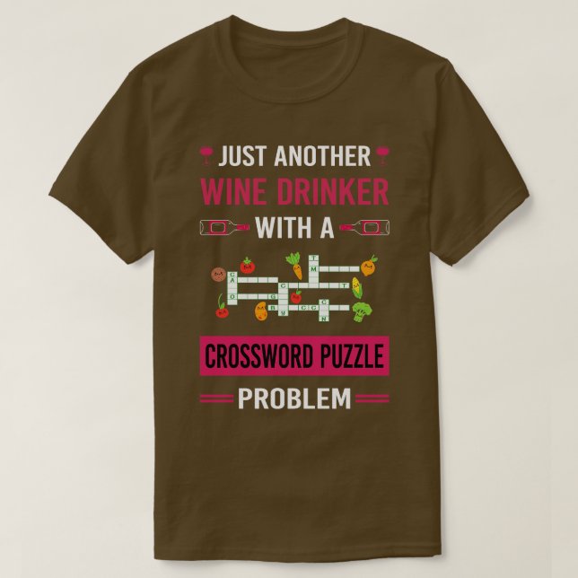 T-shirt Mot de passe de l'alcool de vin Puzzles (Design devant)