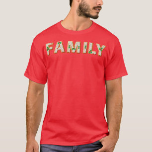 T-shirt mot famille noël typographie cake