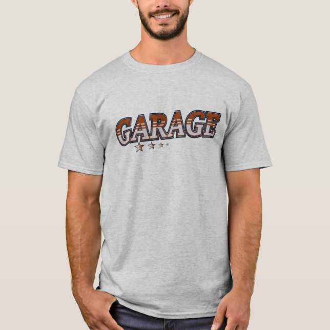 T-shirt mot garage design  (Devant)