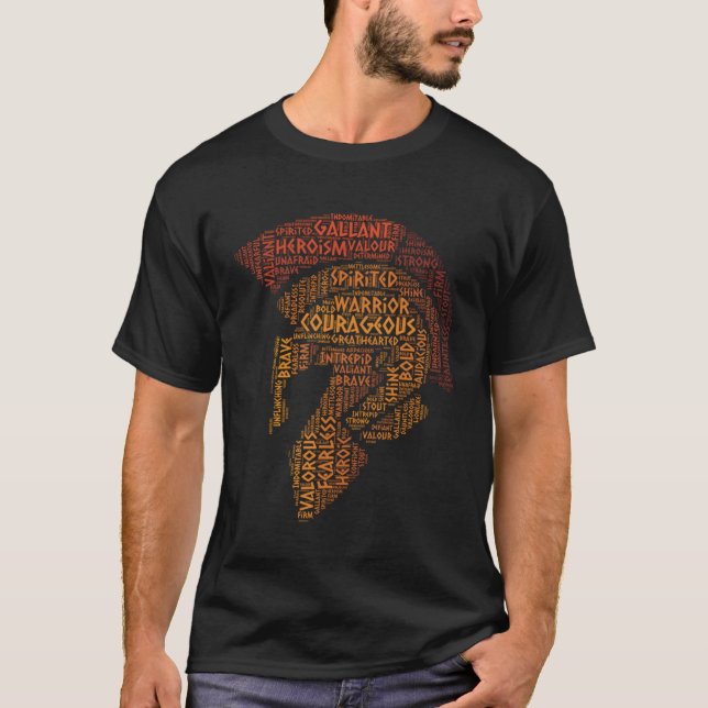 T-shirt Mot Spartan Warrior 999 Mots (Devant)