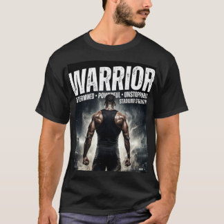 T-shirt Mot Sportif Déterminé Puissant Inarrêtable