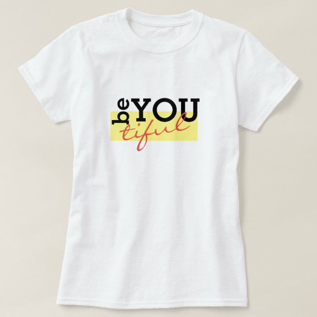 T-shirt Mot tendance Belle Inspiration de design de T-shir (Design devant)