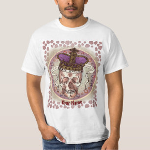 T-shirt Motard casque de crâne couronné