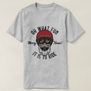 T-shirt Motard Cool Oh quel plaisir de rouler Joyeux Noël 
