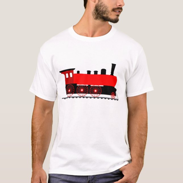 T-shirt Moteur à vapeur rouge (Devant)