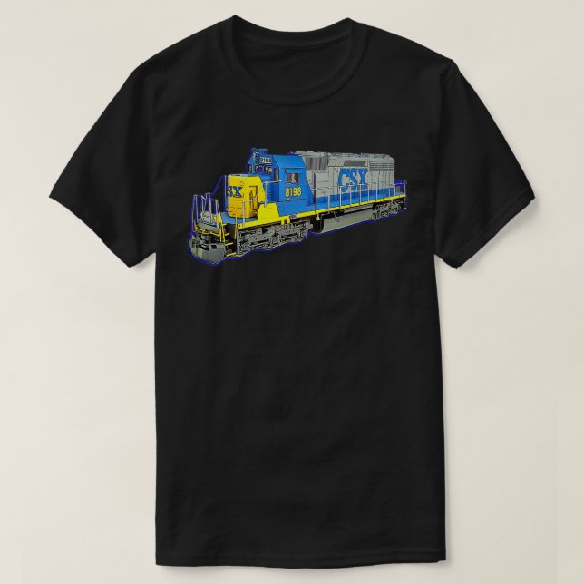 T-shirt Moteur CSX du train de marchandises (Design devant)