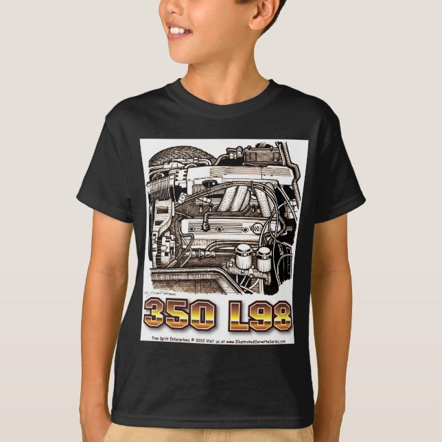 T-shirt Moteur de 350 L98 Corvette (Devant)