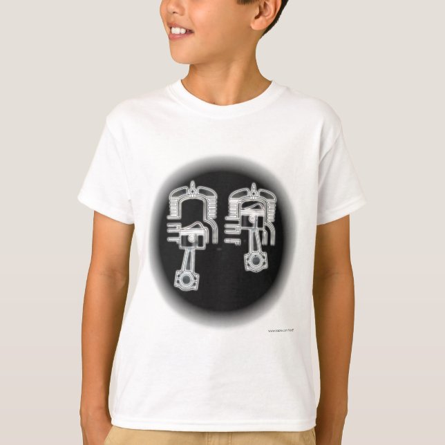 T-shirt Moteur de course de deux (Devant)