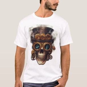 T-shirt Moteur de crâne Steampunk