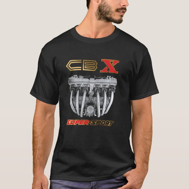 T-shirt Moteur de motocyclette CBX Super Sport (Devant)