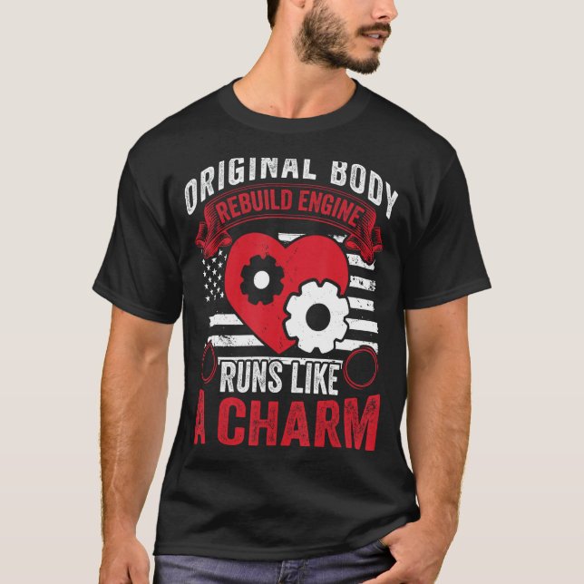 T-shirt Moteur de reconstruction - Survivor Open Heart Ope (Devant)