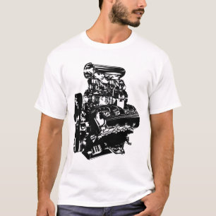T-shirt Moteur de souffleur en noir