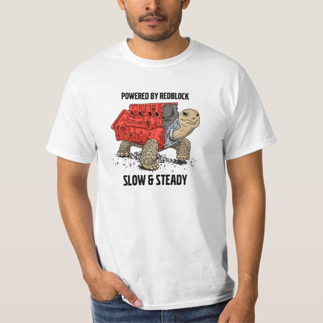 T-shirt Moteur de tortue, lente et stable (Devant)