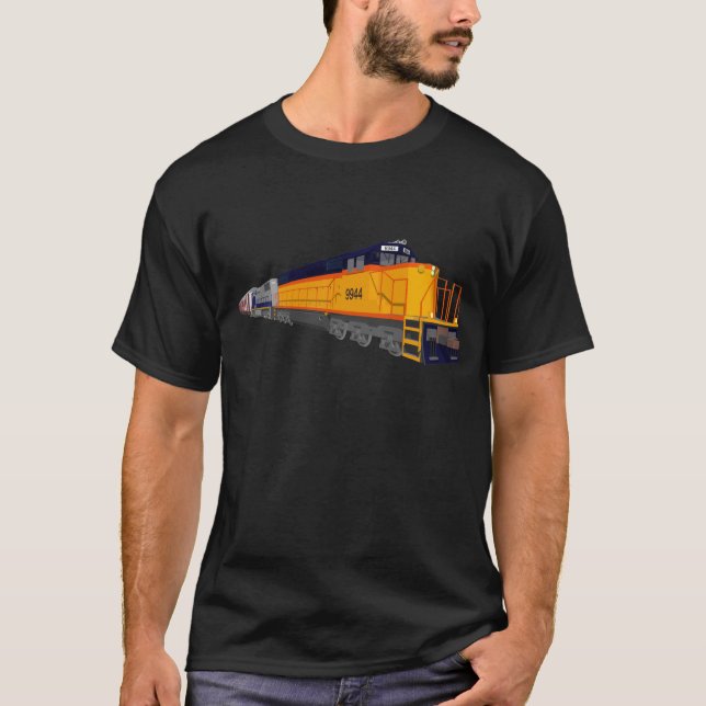 T-shirt Moteur de train : Jeu de couleurs classique: (Devant)