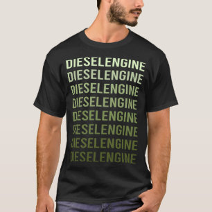 T-shirt Moteur Diesel à texte vert