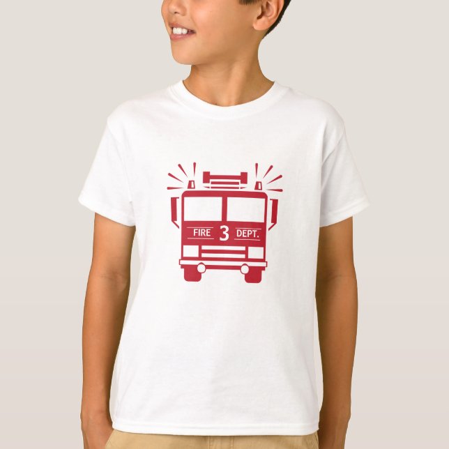 T-shirt Moteur d'incendie | Chemise Anniversaire de enfant (Devant)