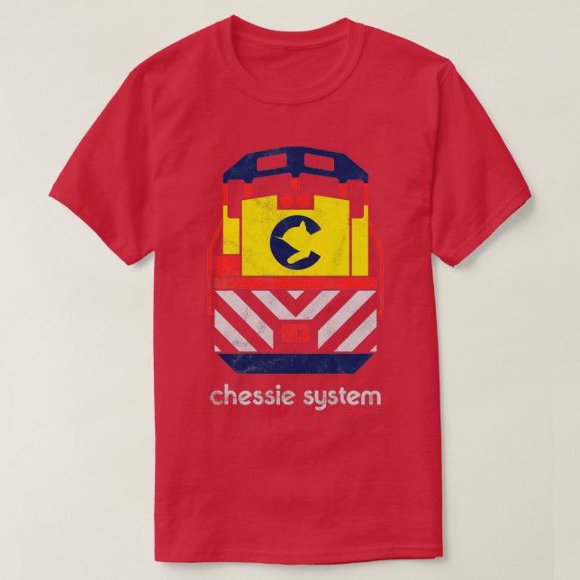 T-shirt Moteur ferroviaire vintage Chessie System (Design devant)