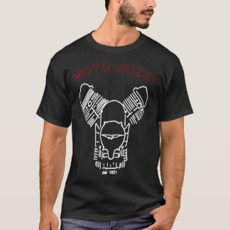 T-shirt MOTEUR GRAPHIQUE de MOTO GUZZI DESSINANT