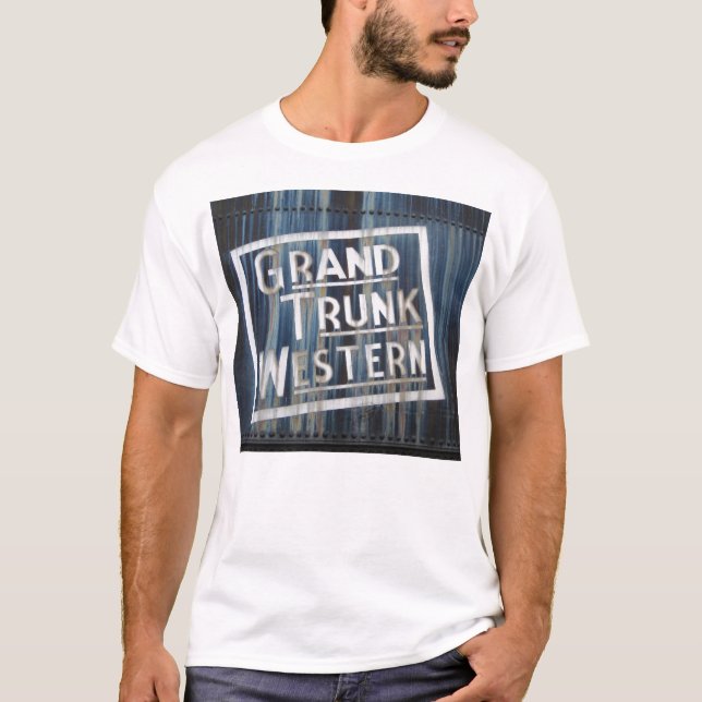 T-shirt Moteur locomotif de chemin de fer occidental grand (Devant)