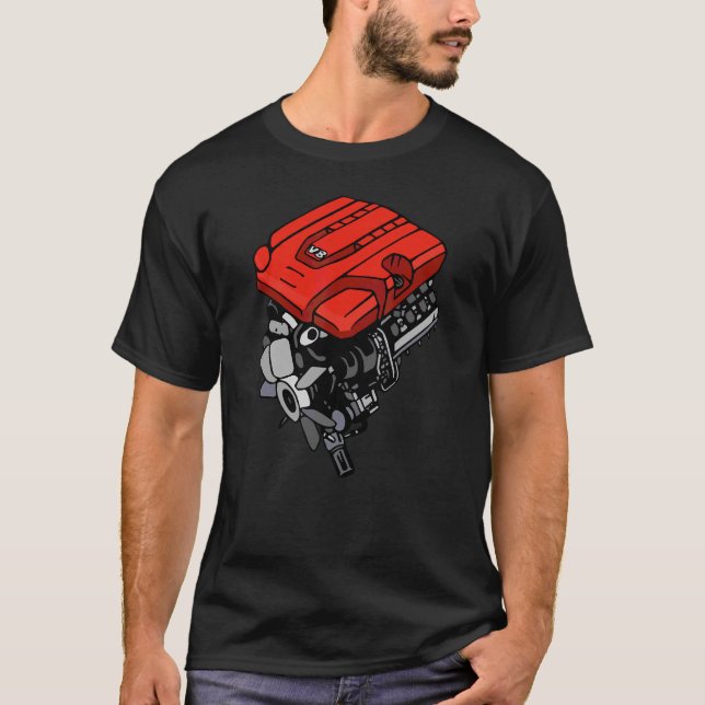T-shirt Moteur V8 (Devant)