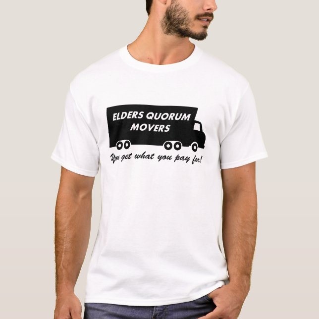 T-shirt Moteurs de quorum d'aînés : Obtenez vous ce que (Devant)