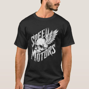 T-shirt moteurs de vitesse crâne aile vintage