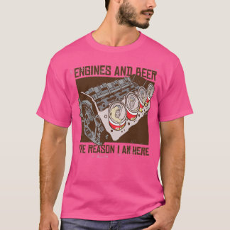 T-shirt Moteurs et bière