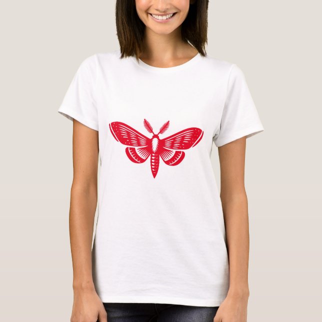 T-shirt Moth - Rouge (Devant)