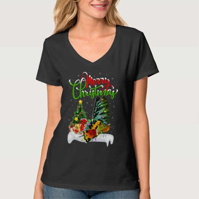 T-shirt Moth   Xmas Decorations Santa Moth Christmas (Devant)