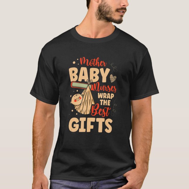 T-shirt Mother Baby Nurses Wrap The Best Xmas NICU Nurse 1 (Devant)