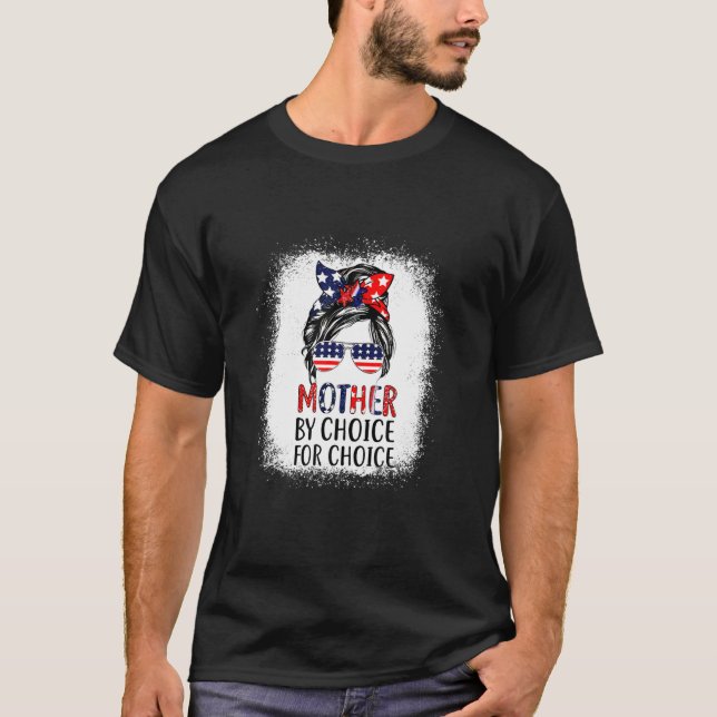 T-shirt Mother By Choice For Choice US Flag Women Rights (Devant)