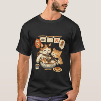 T-shirt Mother Cat & Kitten Ramen Shirt – Cute Japanese 