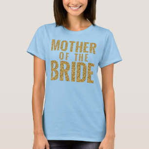 T-shirt Mother of the Bridge Simulated Gold Glitter Block