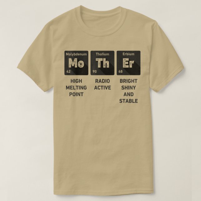 T-shirt Mother Science Chemistry Periodic Table Mother's D (Design devant)