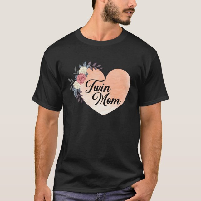 T-shirt Motheru2019s Day Celebration Wife & Twin Mom Grand (Devant)