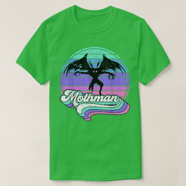 T-shirt Mothman 80s Retro Cryptid cryptozoology  (Design devant)