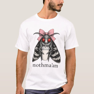 T-shirt Mothman Buvant du Café Cryptide Mème