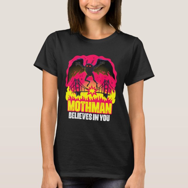 T-shirt Mothman Croit En Vous Folklore Déplaisant Cryptid  (Devant)